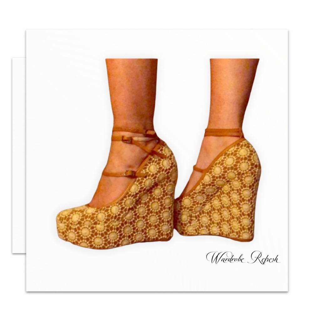 FarylRobin x Free People Cambridge Crochet Mary Jane Platforms